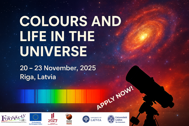 Upcoming workshop “Colours and Life in The Universe”, 20 - 23 November 2025